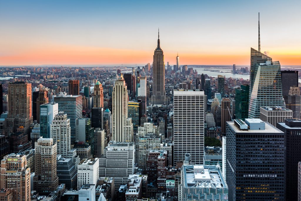View of buildings in the New York City Skyline