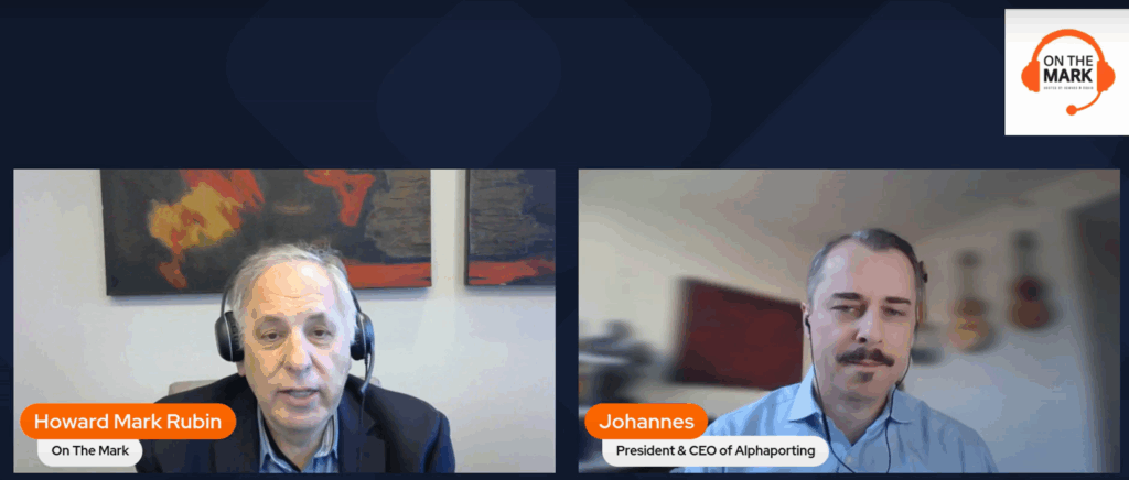 Johannes speaking with Howard Rubin